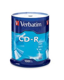 CD-R Verbatim 700mb 52x 80mn pk100