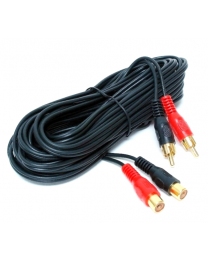 Câble rallonge audio 2 RCA mâle à 2 RCA femelle, 25 pieds
