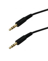 Câble audio 3.5mm stéréo mâle, 1 pied