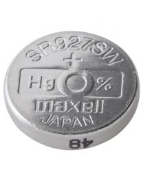 Pile de type bouton à l'oxyde d'argent, 1,55V, 55 mAh, 9,5mm (D) x 2,7mm (H)