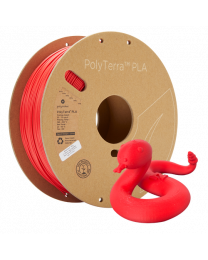 Filament PolyTerra PLA couleur rouge 1KG 1.75mm