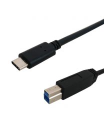 Câble USB 3.1 Type-C mâle à B mâle 1.5 Pieds noir