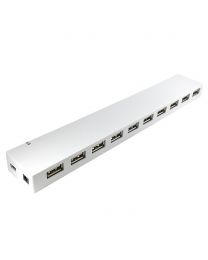 Hub USB 2.0 10 ports - Blanc