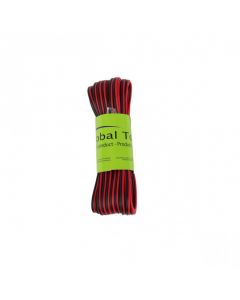 Cable 2 x 22 awg 25 pieds rouge/noir ignifuge CCA