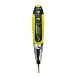 détecteur de tension de détecteur de stylo DC5V jaune de testeur de tension électrique à CA de la lumière LED AC Jaune durable et pratique Ogquaton Crayon de test de détecteur délectricité 