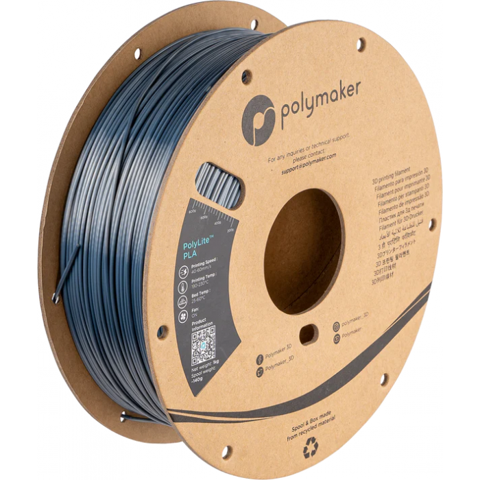 Filament PolyLite PLA couleur chrome soie 1KG 1.75mm