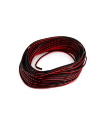 Cable 2 x 22 awg 50 pieds rouge/noir ignifuge CCA