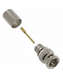BNC Connector Plug, Male Pin 75Ohm Free Hanging (In-Line) Crimp