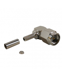 SMA Right Angle Male Crimp Connector for RG174 (LMR-100)