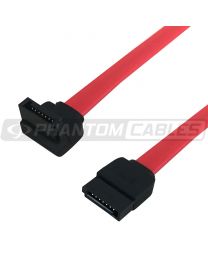 Câble Sata 19 pouces rouge avec 1 connecteur angle droit	