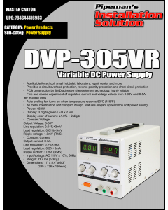 Alimentation de laboratoire 0-30 Vdc, 5 ampere, voltage et courant variable